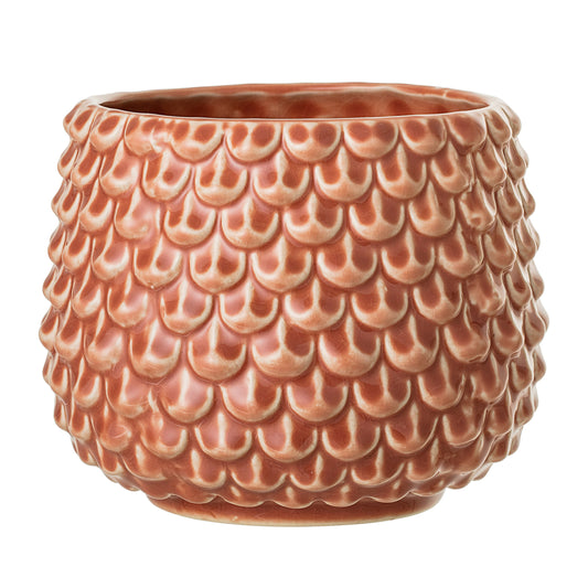 Planter with Fish Scale Pattern